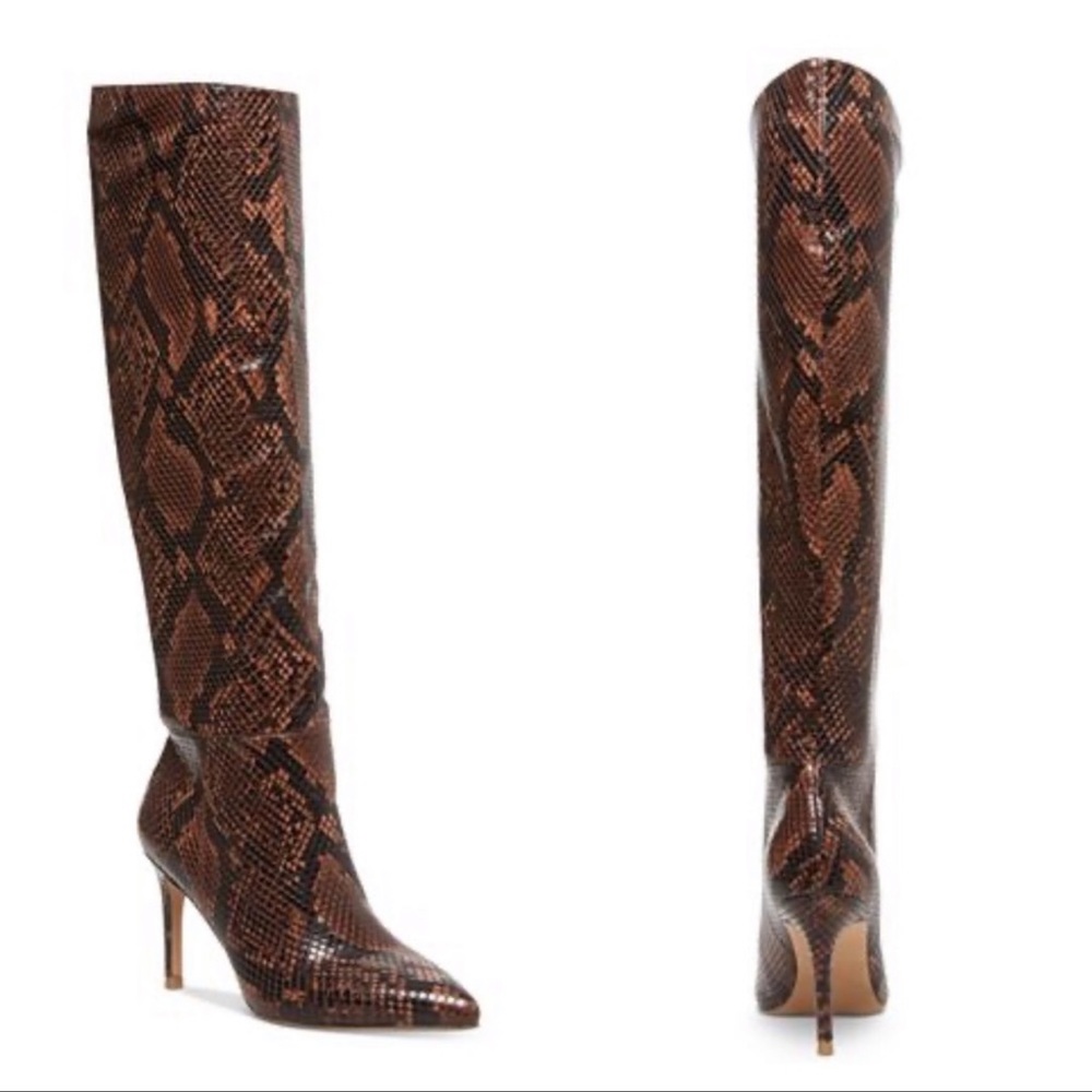 Steve Madden KIMARI brown snake boots size 8.5